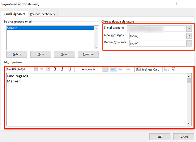 thêm chữ ký-outlook - Help Desk Geek Cách thêm chữ ký trong Outlook image 7