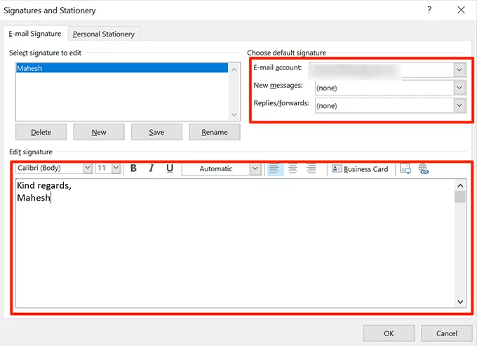 thêm chữ ký-outlook - Help Desk Geek Cách thêm chữ ký trong Outlook image 7
