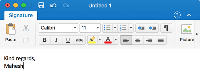 format-signature - Bộ phận trợ giúp Geek Cách thêm chữ ký trong Outlook hình 12