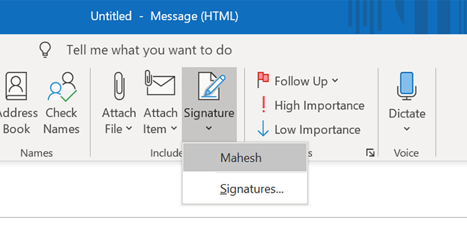 thêm chữ ký vào email - Help Desk Geek Cách thêm chữ ký trong Outlook ảnh 19