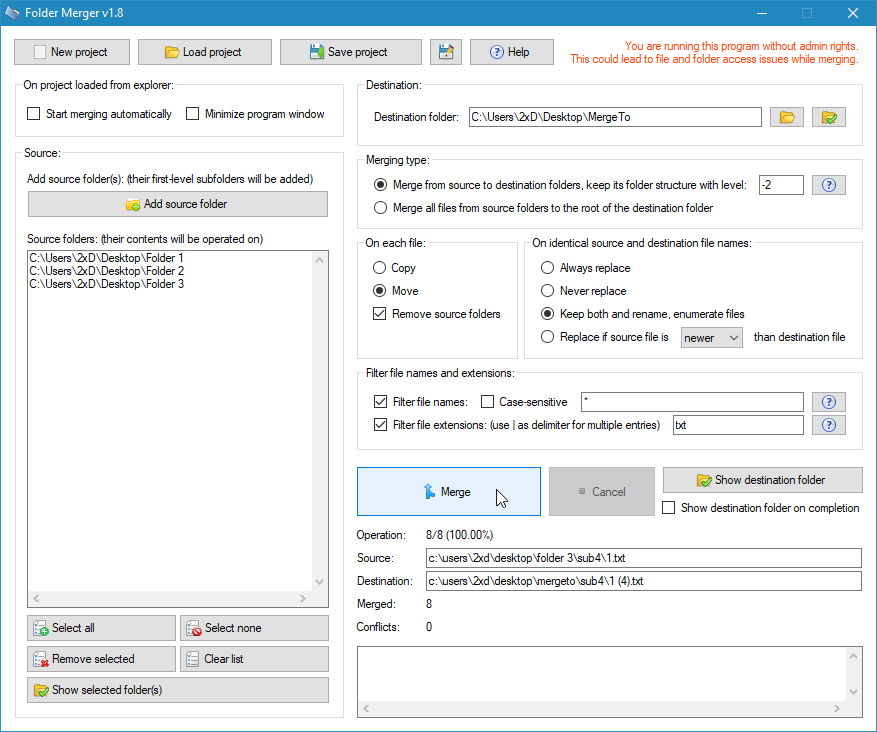 Hợp nhất 6 thư mục - Help Desk Geek Cách dễ dàng hợp nhất các thư mục trong Windows 11/10 hình 7