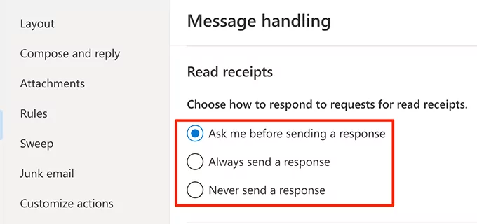 tùy chọn đọc-biên nhận - Help Desk Geek Cách thiết lập biên nhận đã đọc trong Outlook hình 10