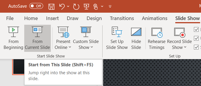 from-current-slide - Bộ phận trợ giúp Geek Cách chèn ảnh GIF động vào PowerPoint ảnh 3