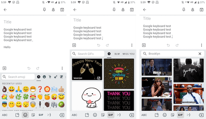 Biểu tượng cảm xúc và GIF trong Gboard - Mẹo kỹ thuật trực tuyến Chia sẻ ảnh GIF và biểu tượng cảm xúc