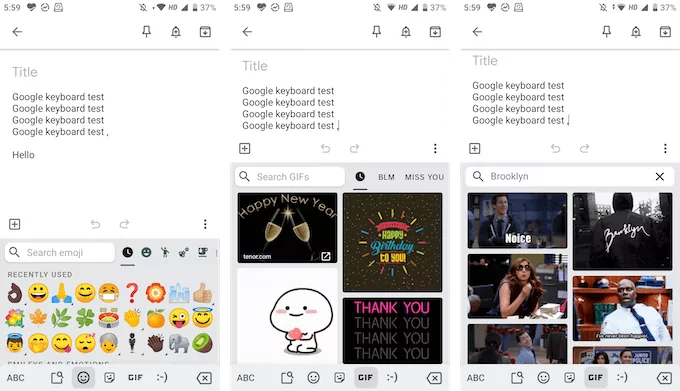 Biểu tượng cảm xúc và GIF trong Gboard - Mẹo kỹ thuật trực tuyến Chia sẻ ảnh GIF và biểu tượng cảm xúc