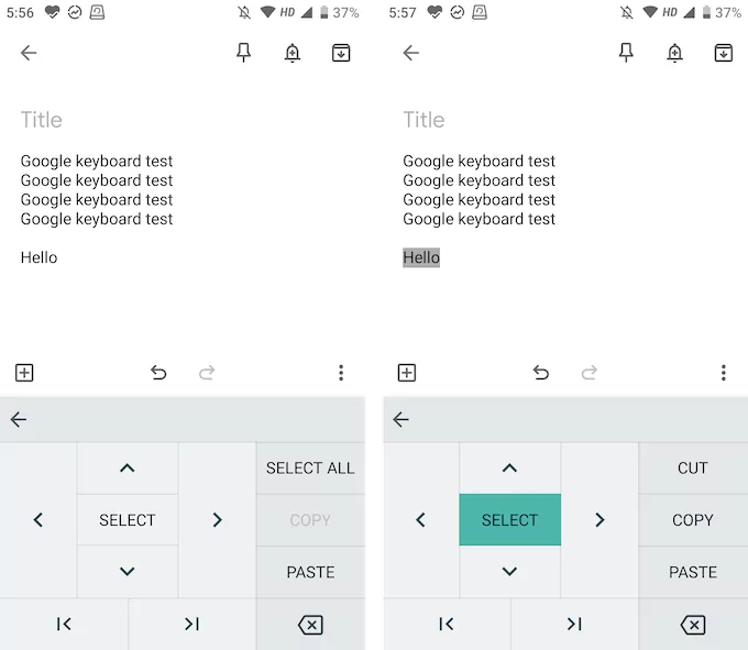Chế độ chỉnh sửa văn bản trong Gboard - Mẹo kỹ thuật trực tuyến Hoặc Sử dụng hình ảnh Tính năng soạn thảo văn bản
