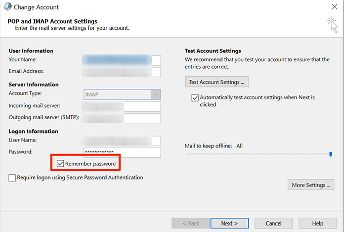kích hoạt-nhớ-mật khẩu - Help Desk Geek Cách khắc phục Outlook liên tục hỏi mật khẩu ảnh 12