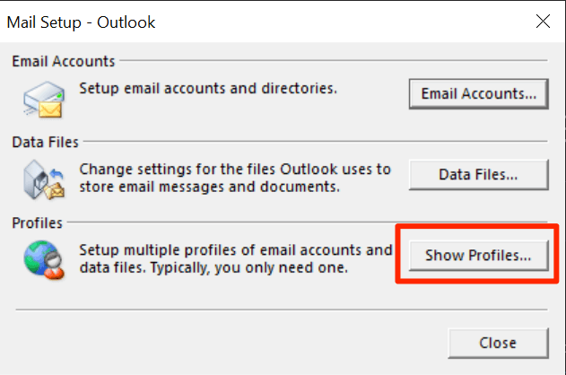 show-profiles - Help Desk Geek Cách khắc phục Outlook liên tục hỏi mật khẩu ảnh 19