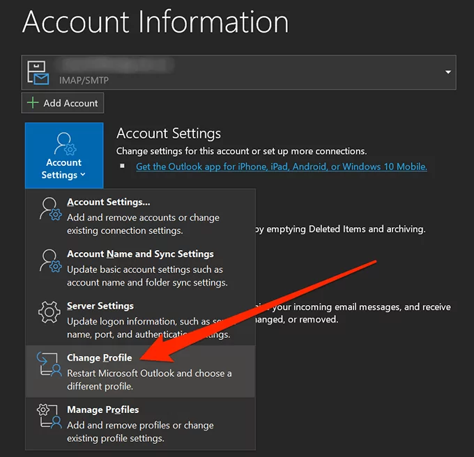 thay đổi hồ sơ - Help Desk Geek Cách khắc phục Outlook liên tục hỏi mật khẩu ảnh 22