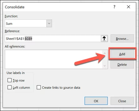 Excel-Hợp nhất-Dữ liệu-Thêm-Bộ - Bộ phận trợ giúp Cách Gộp Dữ Liệu Trong Nhiều File Excel Hình 13