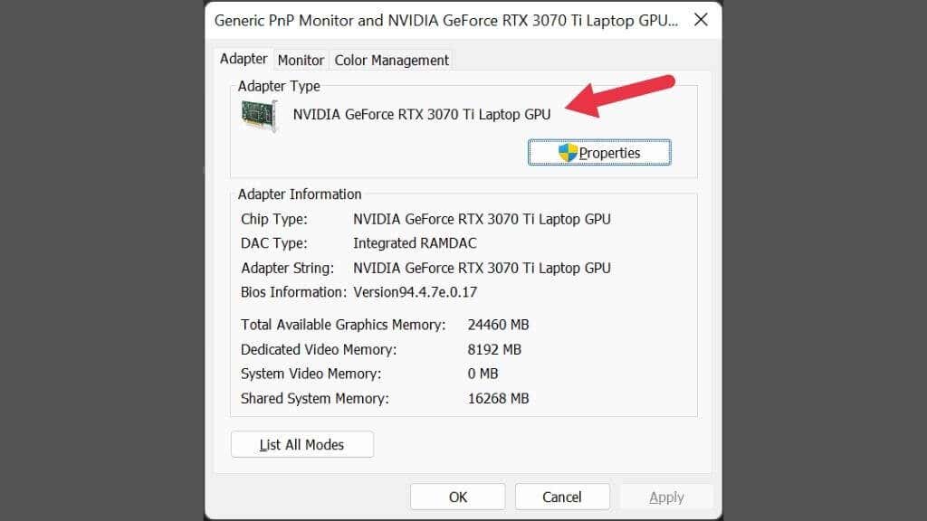 7-Adapter-2 - Người đam mê bộ phận trợ giúp Cách tìm hiểu card đồ họa trong PC Windows 11 của bạn hình 8