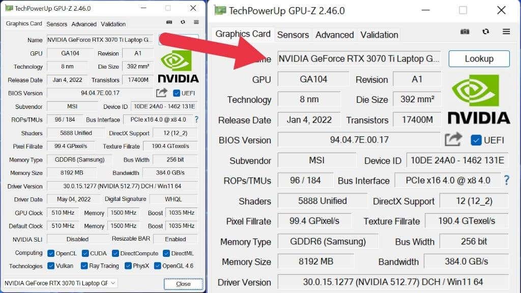 19-GPUZ - Người đam mê bộ phận trợ giúp Cách tìm hiểu card đồ họa trong PC Windows 11 của bạn hình 20