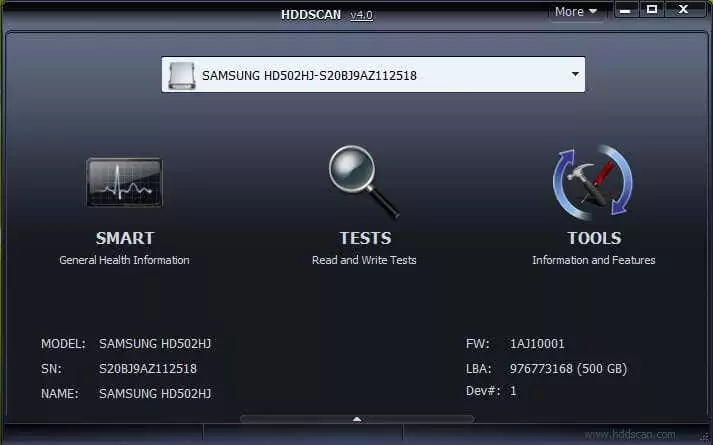 8-HDDScan - Người đam mê bộ phận trợ giúp Cách kiểm tra tình trạng ổ cứng trong Windows 11/10 ảnh 9