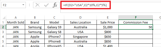 if chức năng điều kiện duy nhất - Help Desk Geek Cách sử dụng câu lệnh If và Nested If trong Excel hình 2