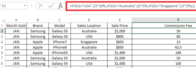 nếu hàm nhiều điều kiện - Help Desk Geek Cách sử dụng câu lệnh If và Nested If trong Excel hình 4