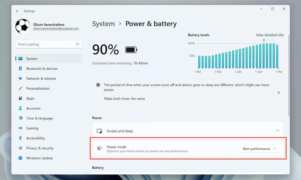 12-Power-Options - Bộ phận trợ giúp Geek Cách khắc phục hiện tượng lag chuột Bluetooth trong Windows 11 hình 13