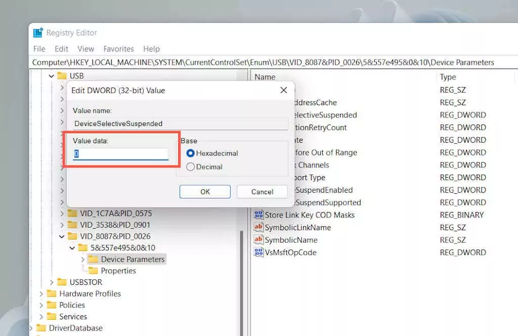 10-Sửa đổi-Đăng ký-Nhập - Help Desk Geek Cách khắc phục hiện tượng lag chuột Bluetooth trong Windows 11 hình 11