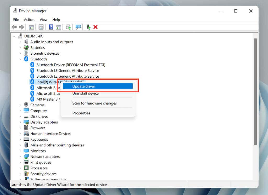 16-Update-Driver - Bộ phận trợ giúp Geek Cách khắc phục hiện tượng lag chuột Bluetooth trong Windows 11 hình 17