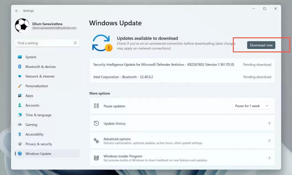 23-Cài đặt-Cập nhật - Help Desk Geek Cách khắc phục hiện tượng lag chuột Bluetooth trong Windows 11 hình 24