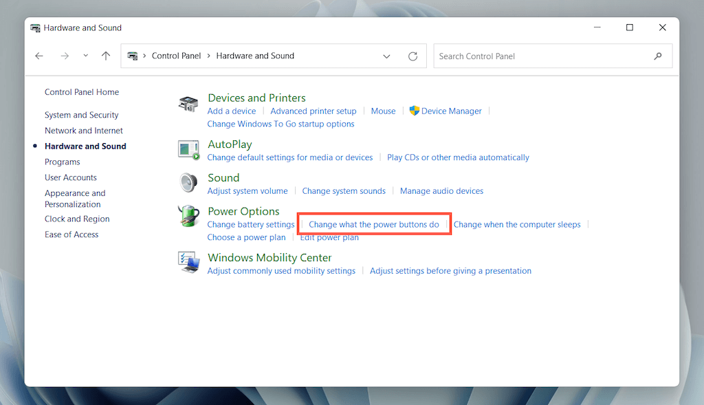 26-Power-Options - Bộ phận trợ giúp Geek Cách khắc phục hiện tượng lag chuột Bluetooth trong Windows 11 hình 27