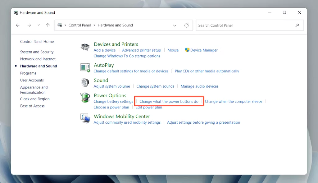 26-Power-Options - Bộ phận trợ giúp Geek Cách khắc phục hiện tượng lag chuột Bluetooth trong Windows 11 hình 27