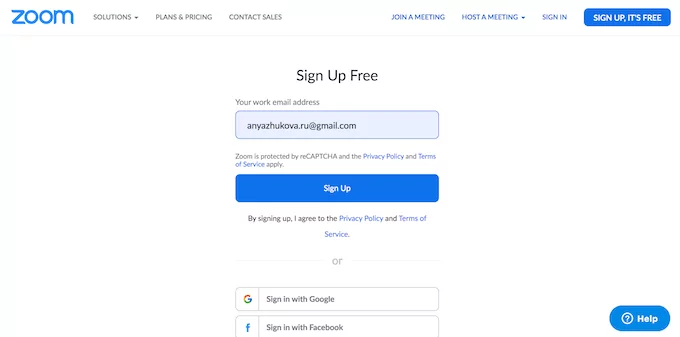 zoom_sign-up - Mẹo kỹ thuật trực tuyến Cách thiết lập hình ảnh thu phóng