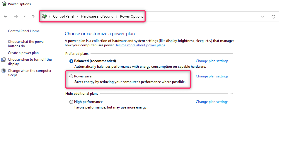 6.-change-power-saver - Bộ phận trợ giúp Geek Tại sao máy tính mới của tôi lại chậm như vậy? 6 Mẹo Tăng Tốc Windows Up ảnh 7