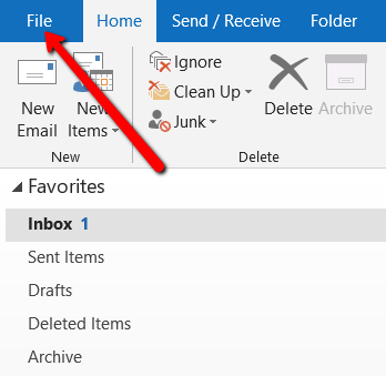 Tập tin - Help Desk Geek Cách tự động chuyển tiếp email trong Outlook 2019 hình 2