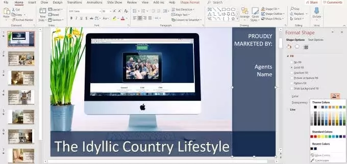 màu sắc được sử dụng gần đây - Help Desk Geek Cách chỉnh sửa hoặc sửa đổi mẫu PowerPoint hình ảnh 14