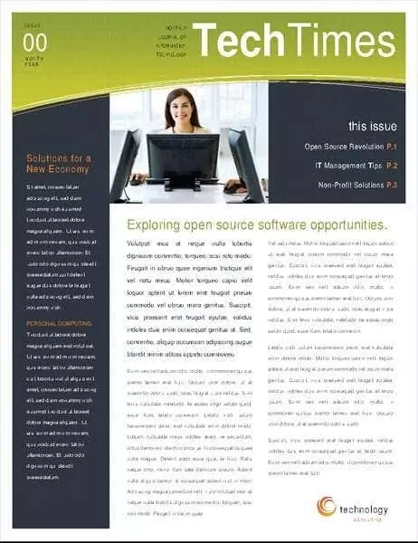 Bản tin công nghệ - Mẹo công nghệ trực tuyến Bản tin kinh doanh công nghệ – Hình ảnh Mẫu MS Office