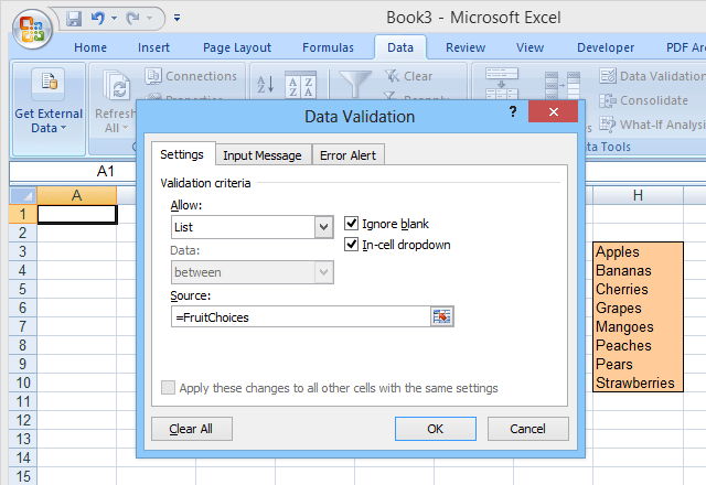 excel hình 2 - Help Desk Geek Sử dụng Tên dải động trong Excel cho danh sách thả xuống linh hoạt hình ảnh 2