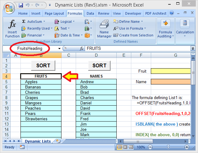 excel hình 5 - Help Desk Geek Sử dụng Tên dải động trong Excel cho danh sách thả xuống linh hoạt hình ảnh 5