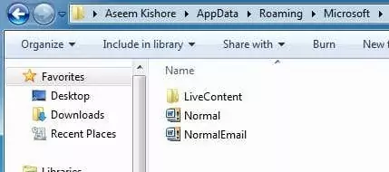 Sửa lỗi Word chỉ mở ở chế độ an toàn 6 dữ liệu ứng dụng từ