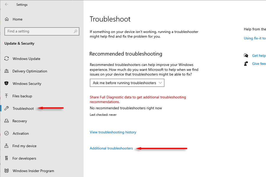 5 cách hàng đầu để sửa lỗi windows-installation-error-code-0x8007025d-6-nén - Help Desk Geek Nhấn Khắc phục sự cố rồi chọn Trình khắc phục sự cố bổ sung