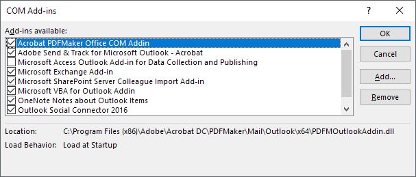com add ins - Bộ phận trợ giúp Geek Cách giảm mức sử dụng bộ nhớ Outlook hình 5