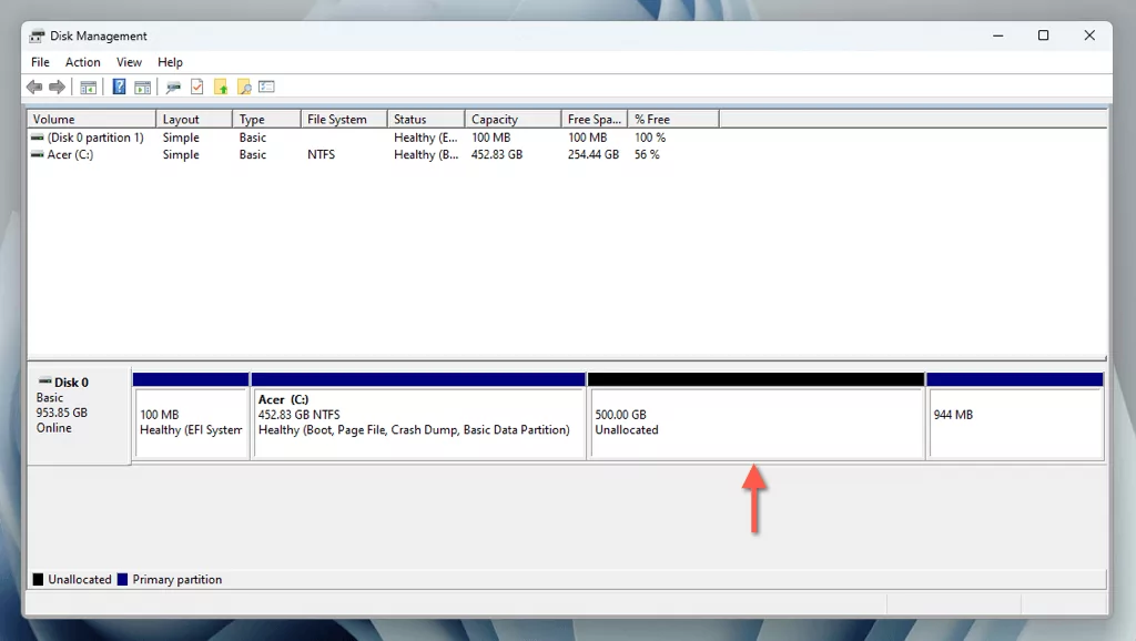 cách phân vùng hoặc phân bổ-ssd-in-windows-11-6-nén - Help Desk Geek Cách phân vùng ổ SSD trong Windows 11 hình 6