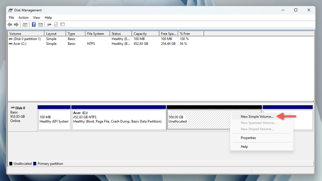cách phân vùng hoặc phân bổ-ssd-in-windows-11-7-nén - Help Desk Geek Cách phân vùng ổ SSD trong Windows 11 hình 7