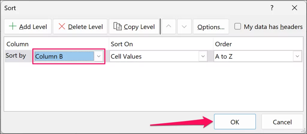 xóa-blank-rows-in-excel - Help Desk Geek Excel "Loại" cửa sổ