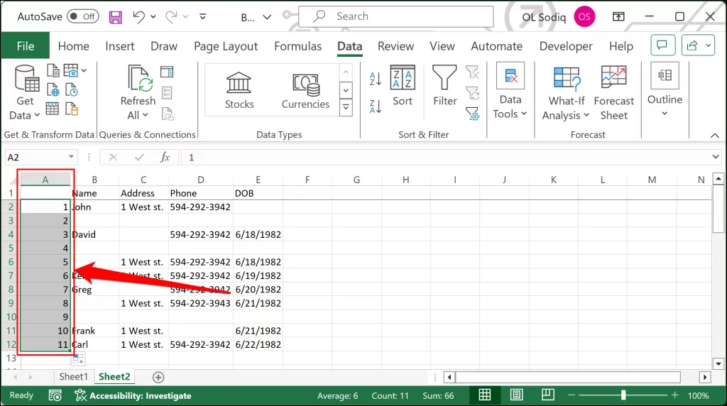 cách xóa-trống-hàng-cột-excel - Help Desk Geek Số (1-11) trong cột bảng tính Excel