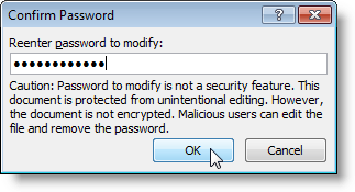 Ẩn dữ liệu bí mật trong tài liệu Word 2007/2010 29 Xác nhận mật khẩu của bạn