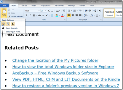 Cách tùy chỉnh chức năng dán của Word 7 Giữ định dạng nguồn