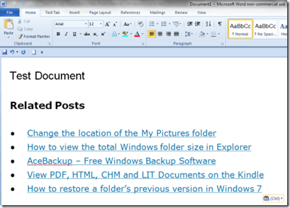 Cách tùy chỉnh chức năng dán của Word 10 Sản phẩm cuối cùng