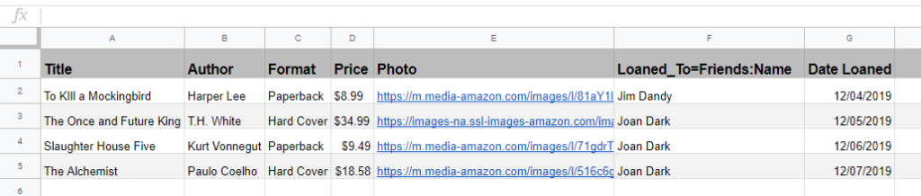 Google-Sheets-Books-Page - Mẹo kỹ thuật trực tuyến Thêm dữ liệu vào hình ảnh Google Trang tính của bạn