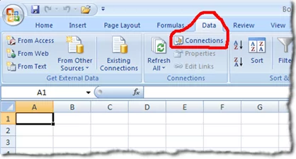 Kết nối Excel với MySQL 7 ruy-băng dữ liệu