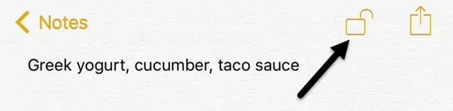 đã mở khóa ghi chú ios