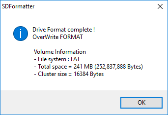 định dạng sd hoàn tất