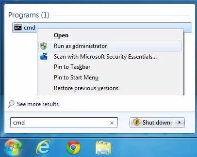chạy với tư cách quản trị viên