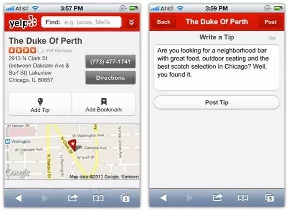 yelp iphone - Mẹo kỹ thuật trực tuyến hét lên iPhone