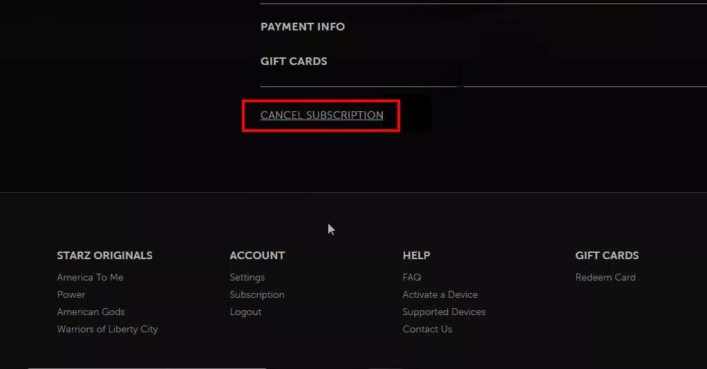 cách hủy-your-starz-subscription-4-nén - Mẹo kỹ thuật trực tuyến Cách hủy đăng ký STARZ hình ảnh 3