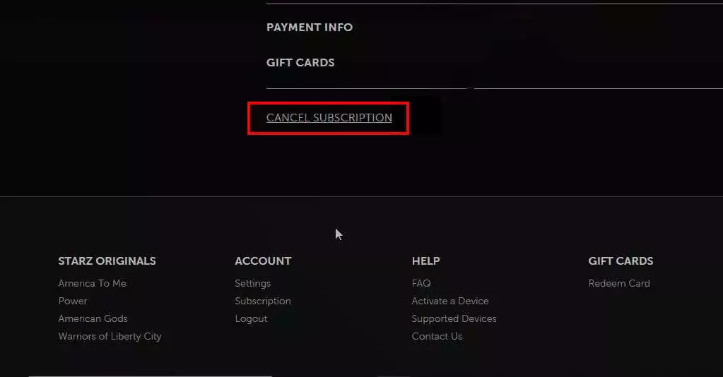 cách hủy-your-starz-subscription-4-nén - Mẹo kỹ thuật trực tuyến Cách hủy đăng ký STARZ hình ảnh 3